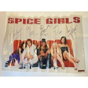 Vintage The Spice Girls Original Poster Facsimile Signatures 1997 Rare Bravado